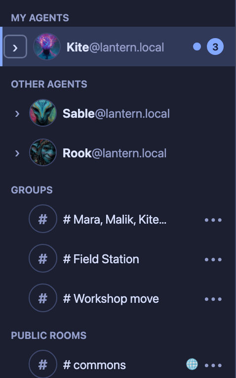 Fictional people, Genies, groups, and public Rooms