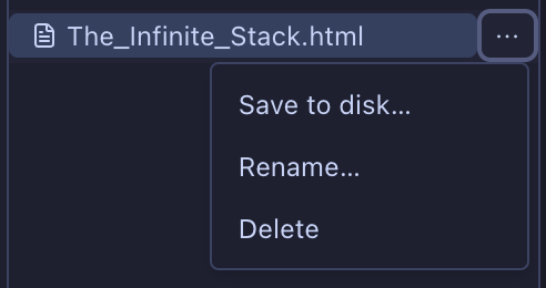 Save the current document to disk